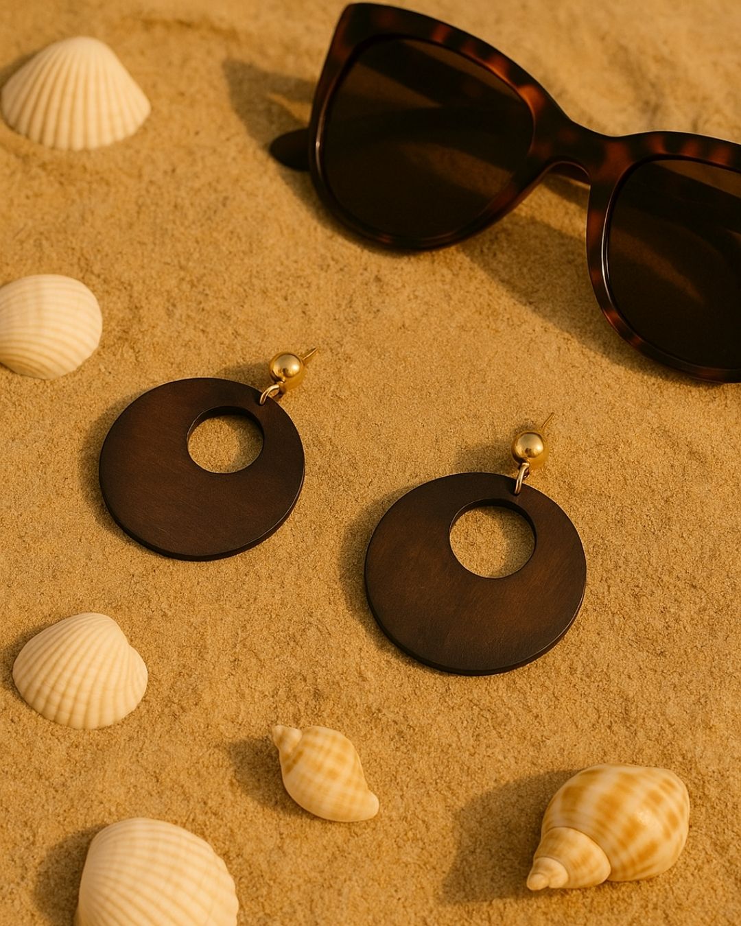 IRINA WOODEN EARRINGS