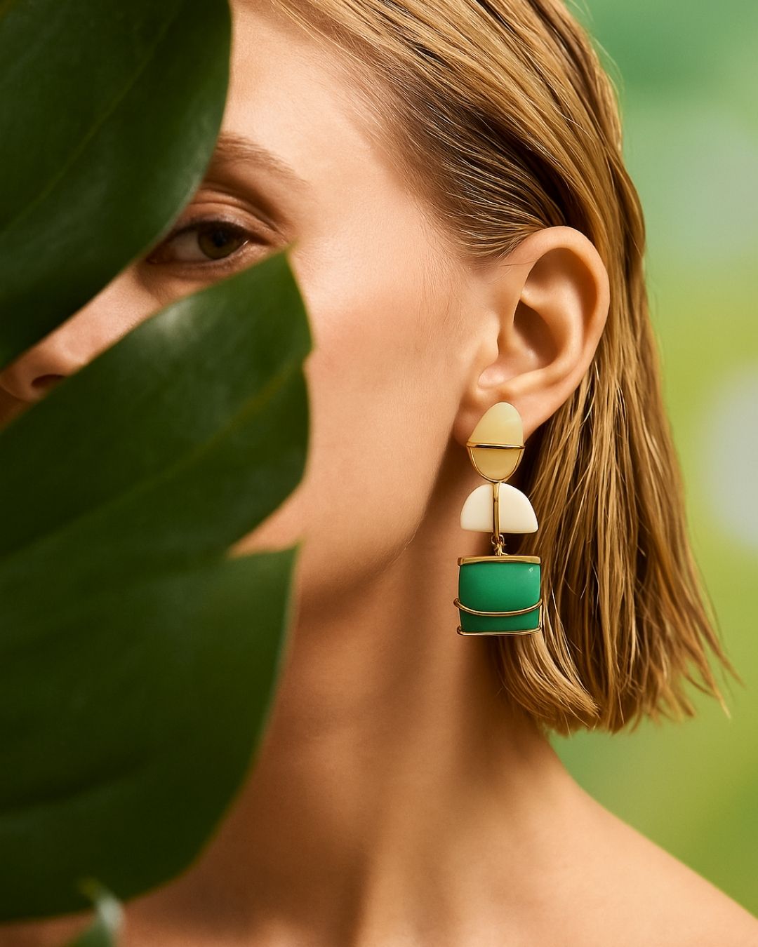 ZETA 3 COLOUR EARRINGS