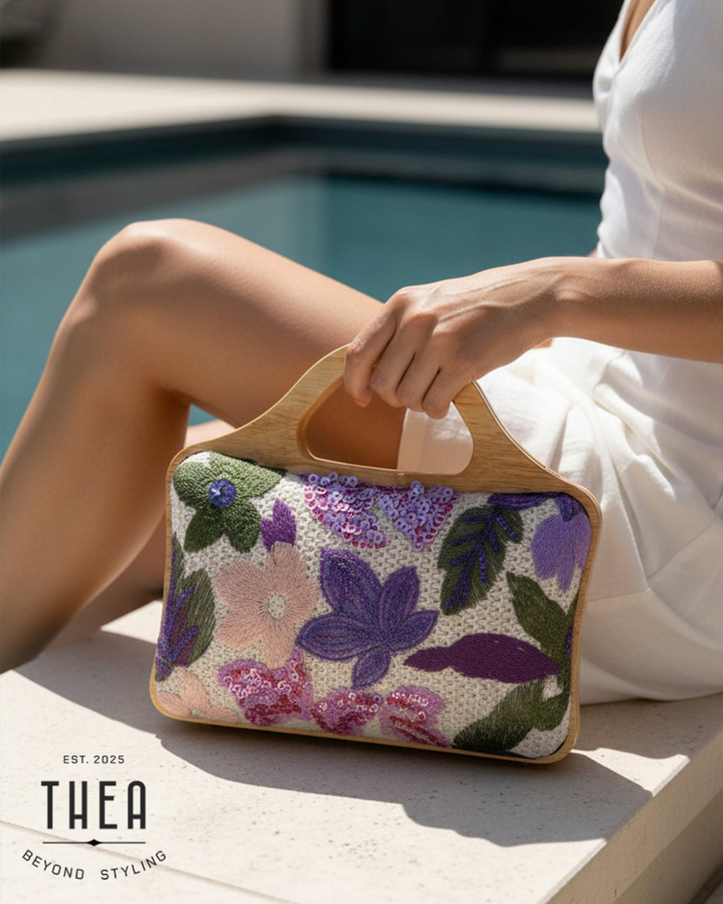 LILAC MEADOW HANDHELD BAG