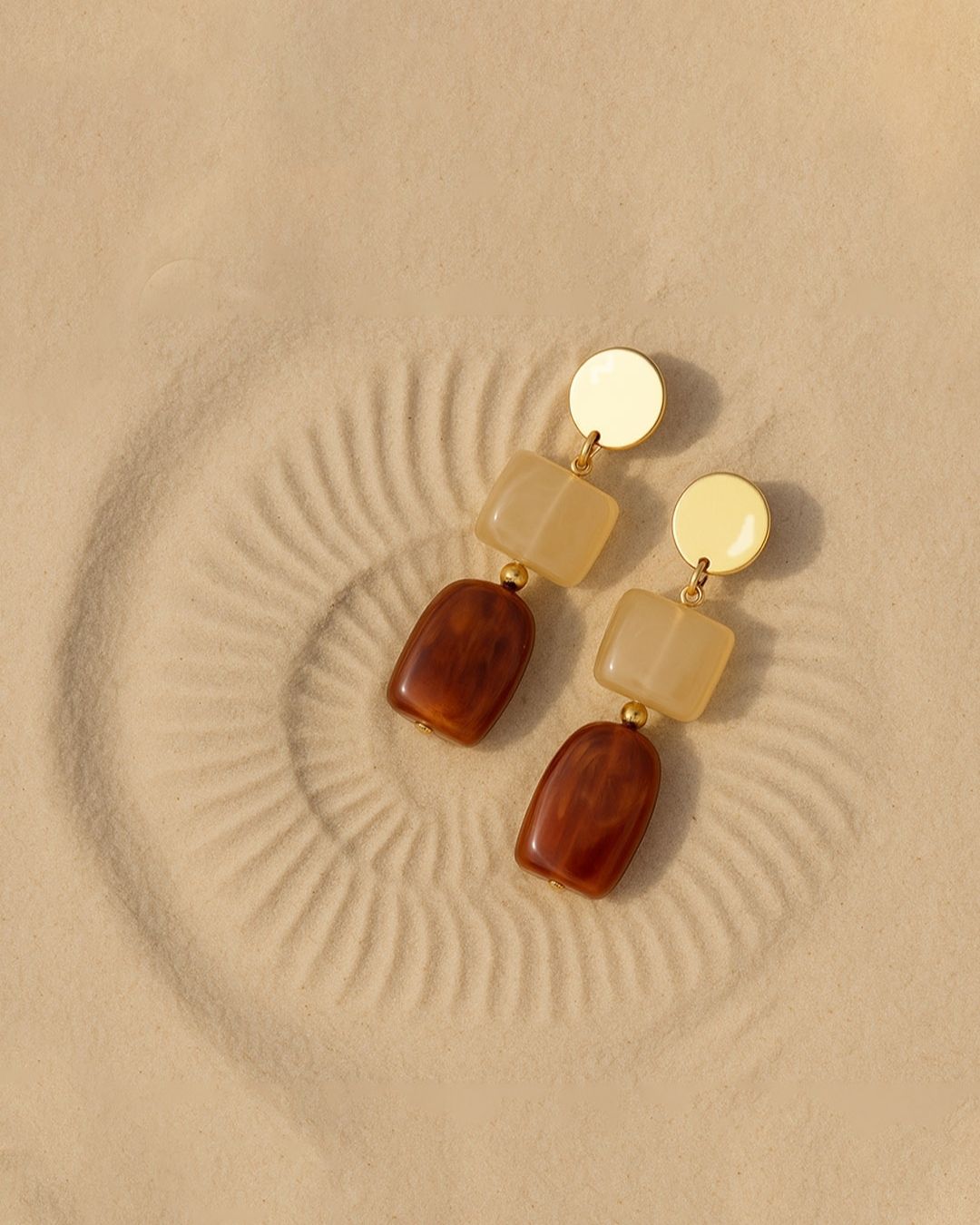 CLEO 3 STONE EARRINGS