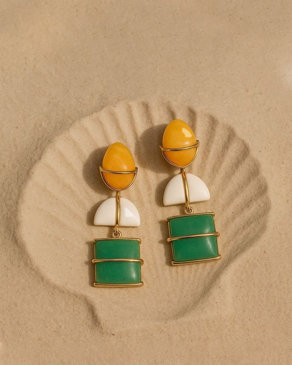 ZETA 3 COLOUR EARRINGS