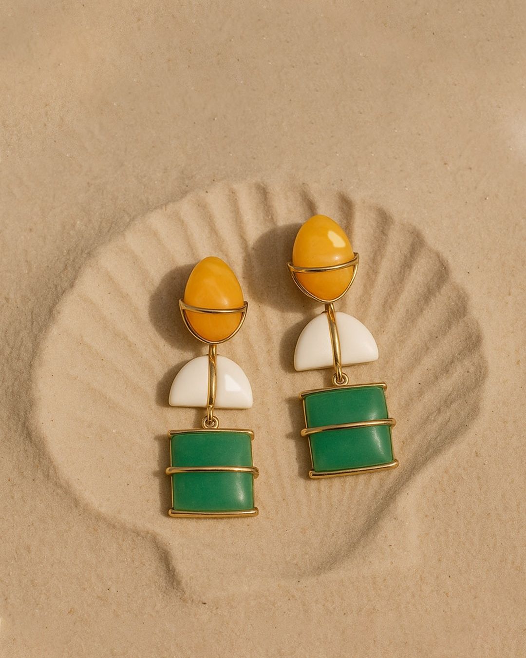 ZETA 3 COLOUR EARRINGS