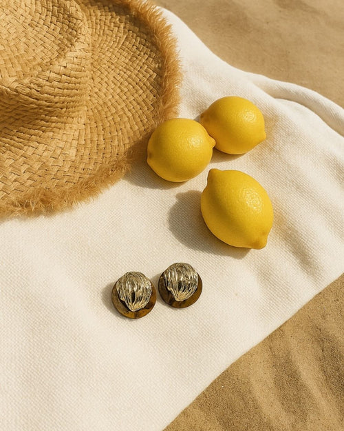 AELLA WOOD & GOLD EARRINGS