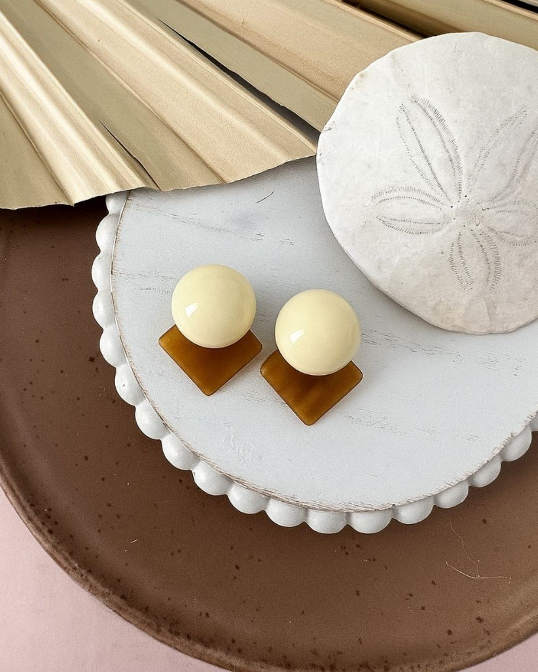 NADIA BROWN WHITE EARRINGS