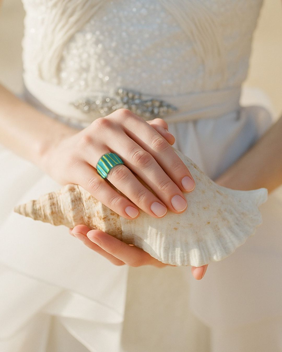 CALLIE BLUE YELLOW RING