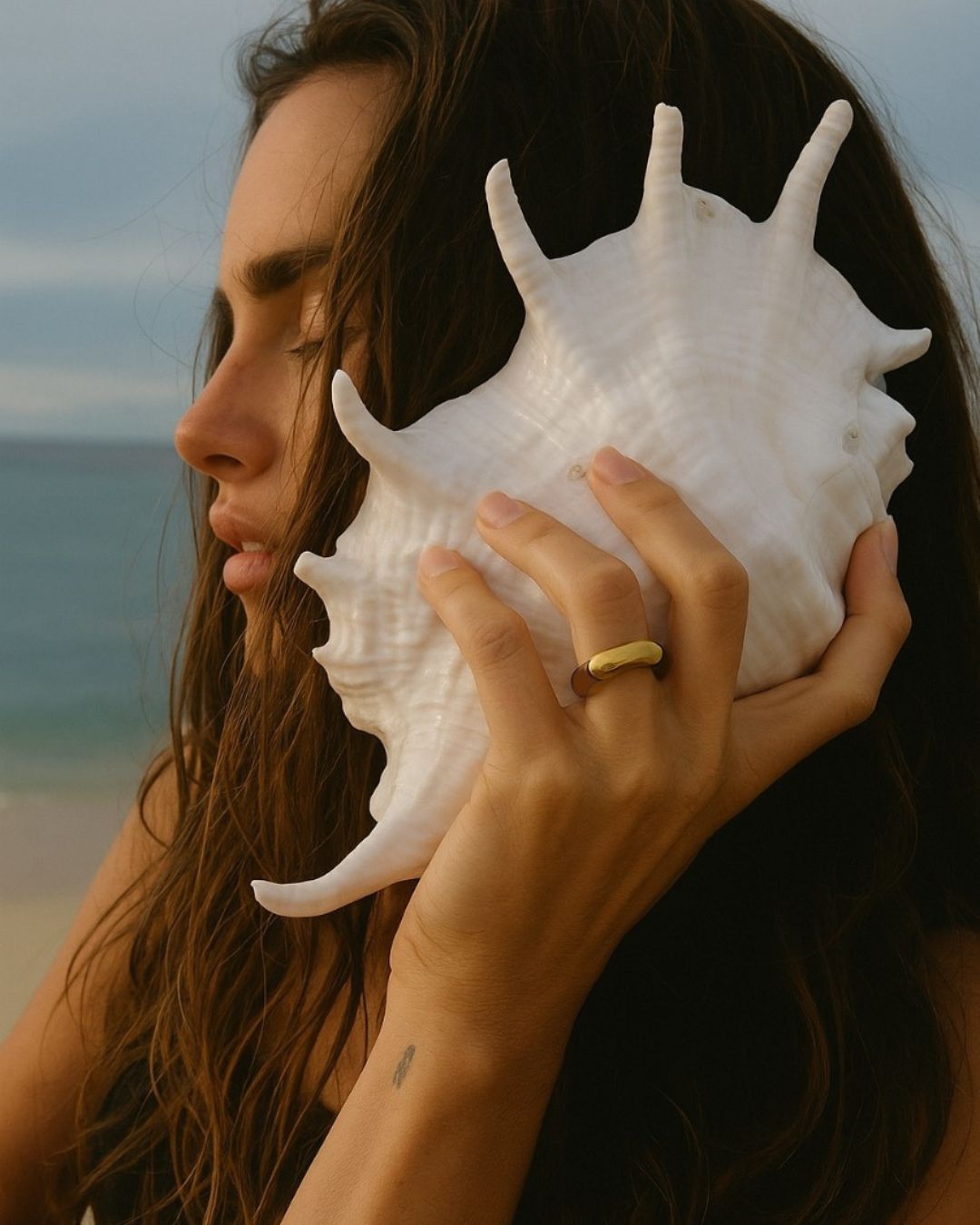 CARISSA GOLD BROWN RING