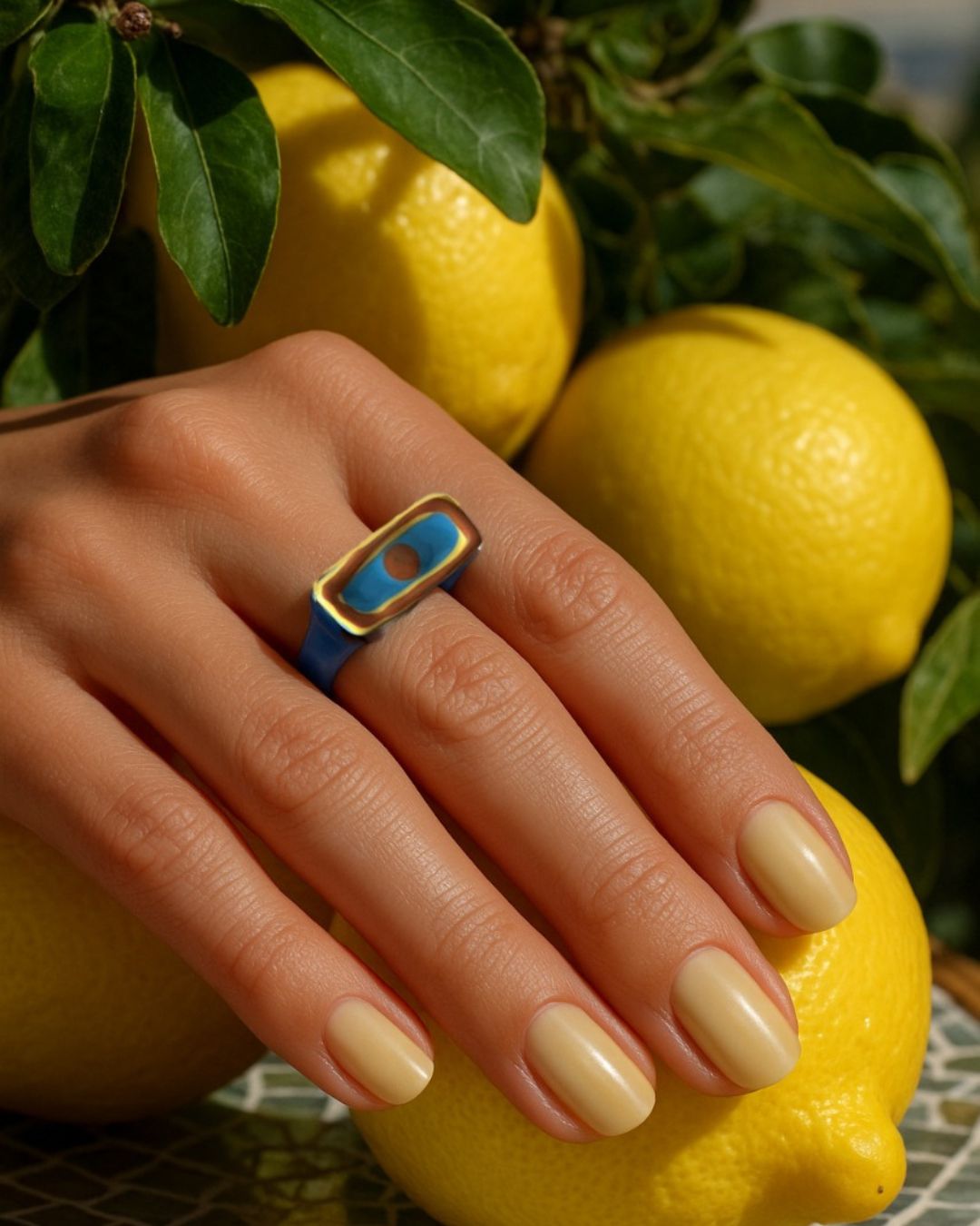 ARETHA BLUE RING