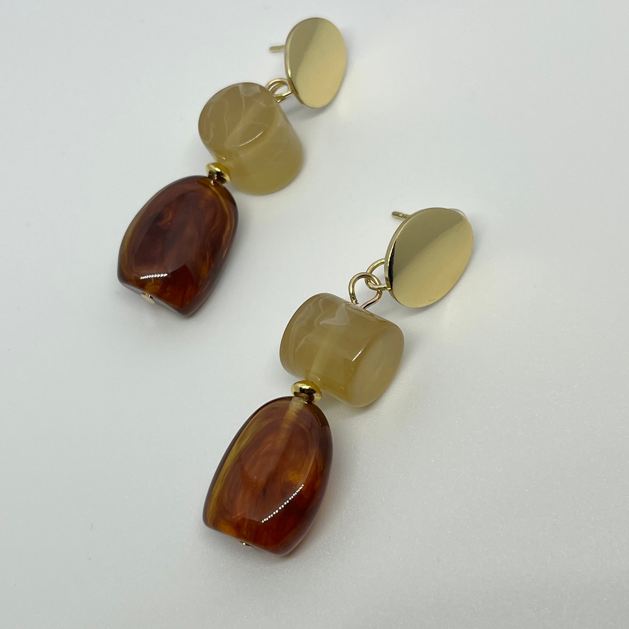 CLEO 3 STONE EARRINGS