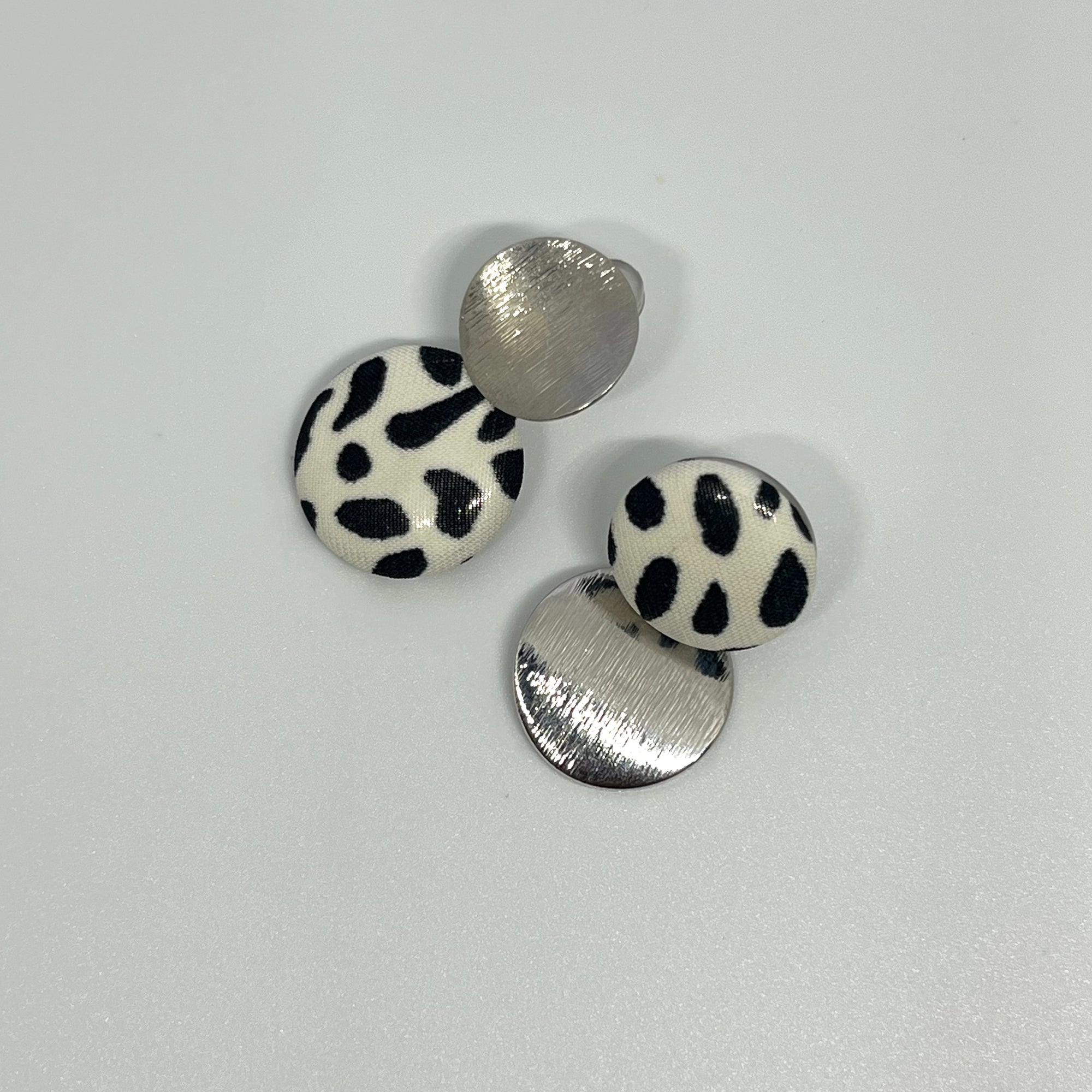 VERA MISMATCHED B&W EARRINGS