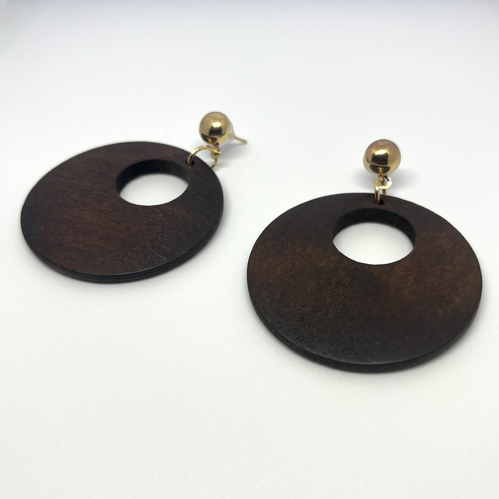 IRINA WOODEN EARRINGS