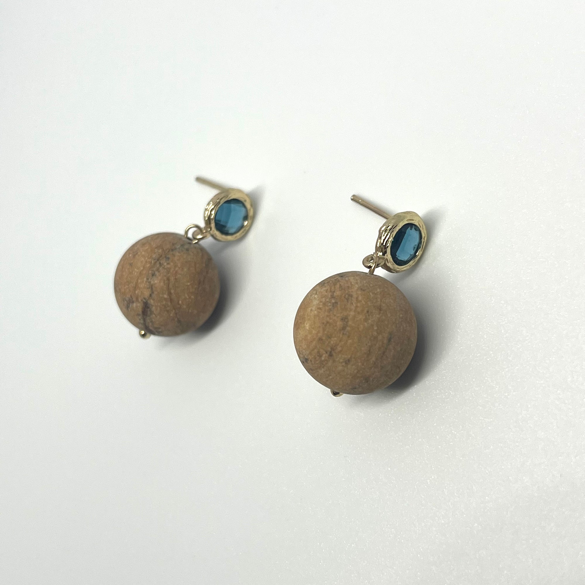 PETRA WOODEN SPHERE EARRINGS