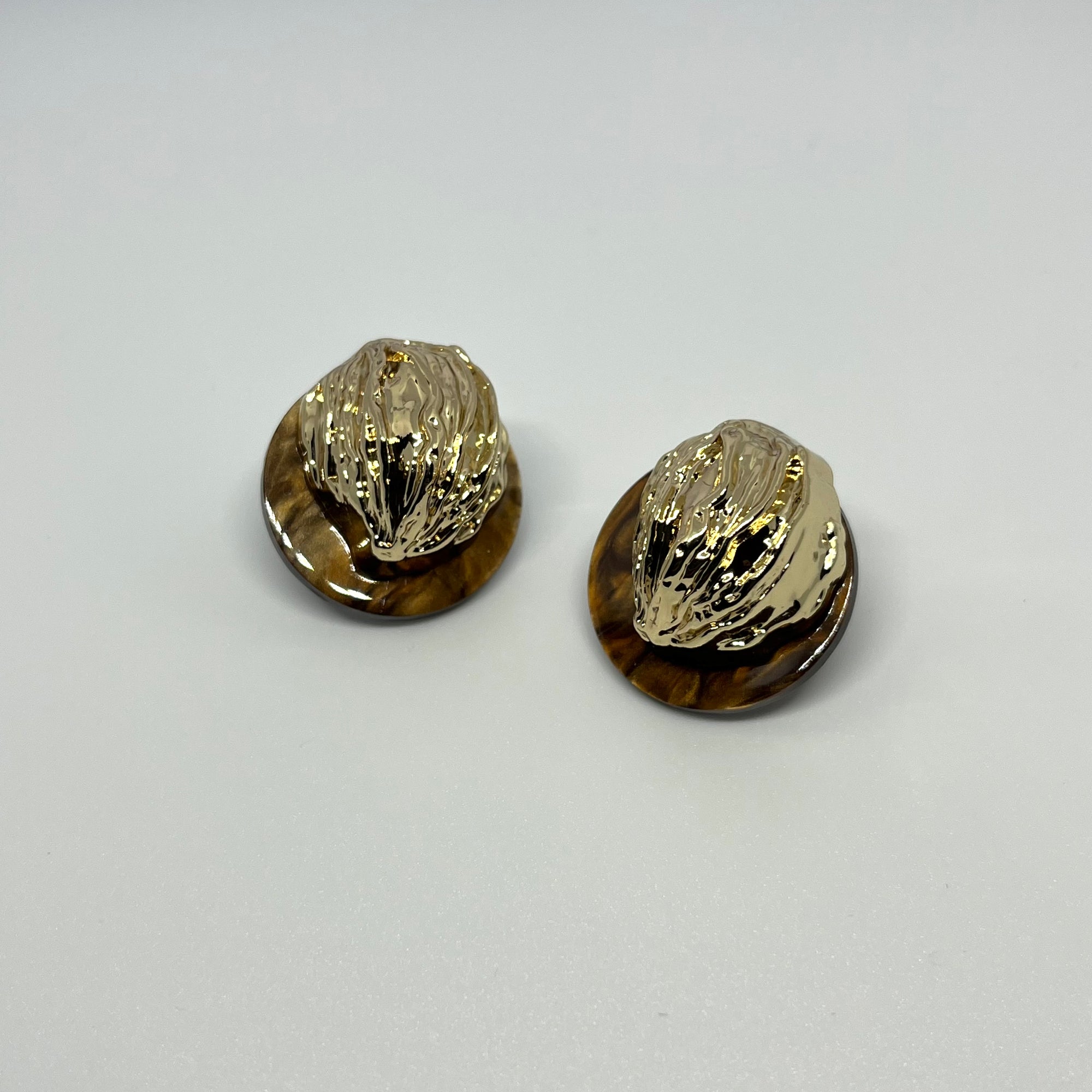 AELLA WOOD & GOLD EARRINGS