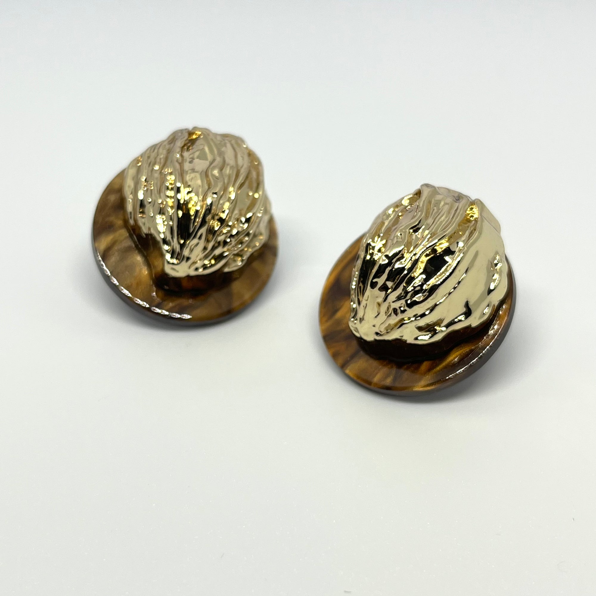 AELLA WOOD & GOLD EARRINGS