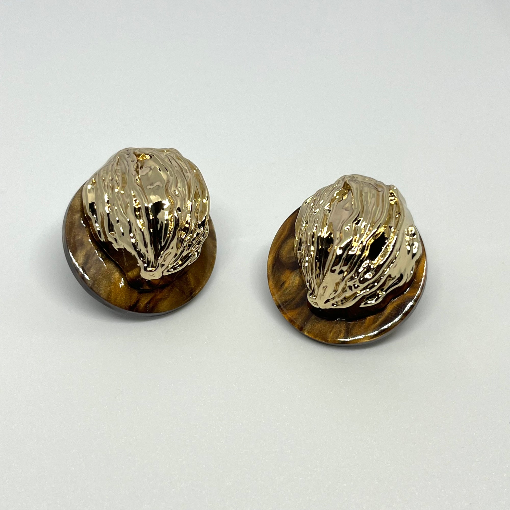 AELLA WOOD & GOLD EARRINGS