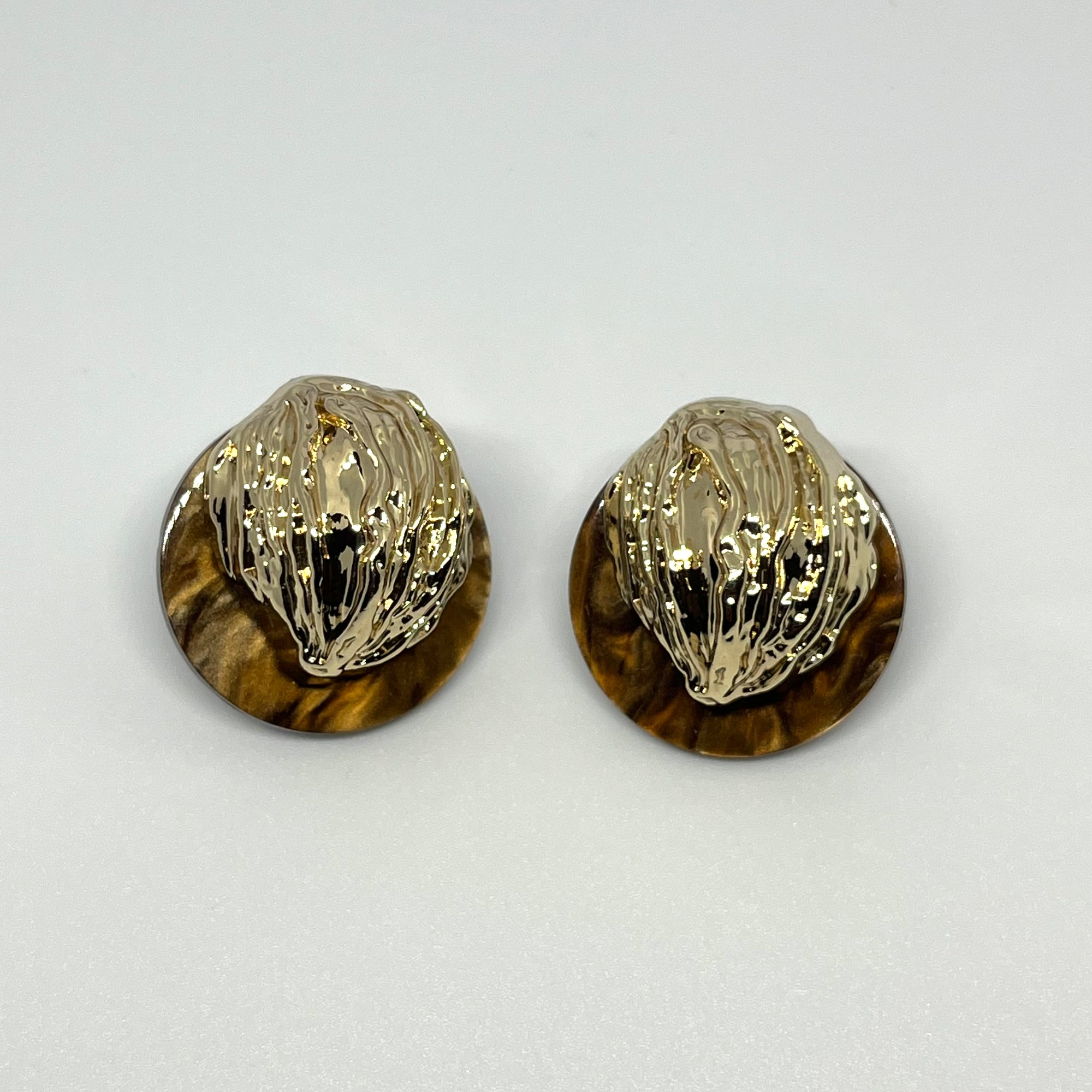 AELLA WOOD & GOLD EARRINGS