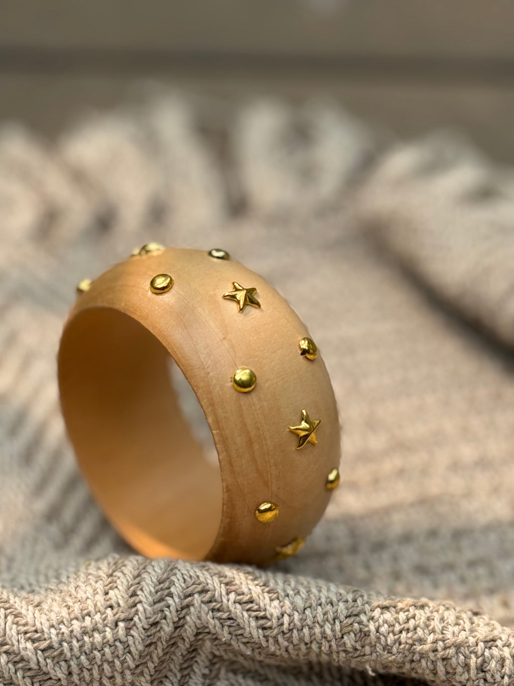 ASTRA STUD CUFF - OAK