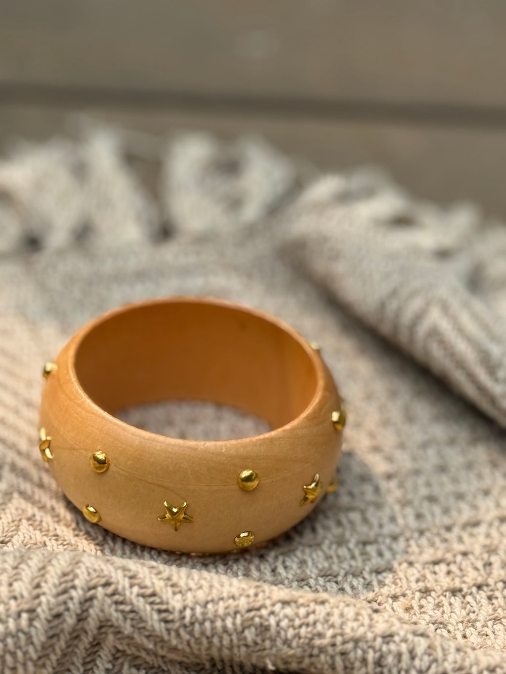 ASTRA STUD CUFF - OAK