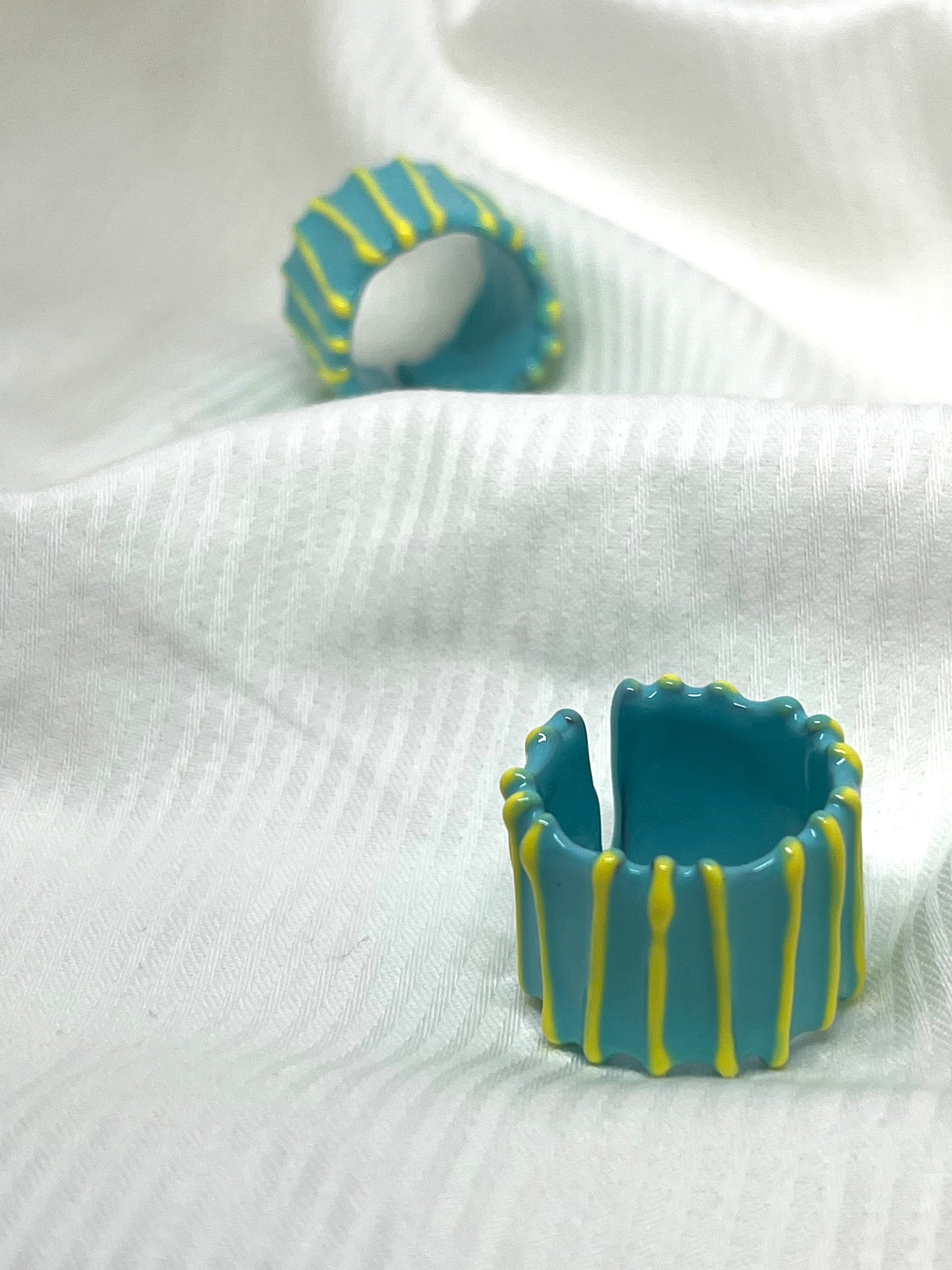 CALLIE BLUE YELLOW RING