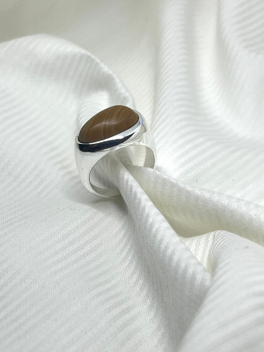 CORINNA SILVER STONE RING
