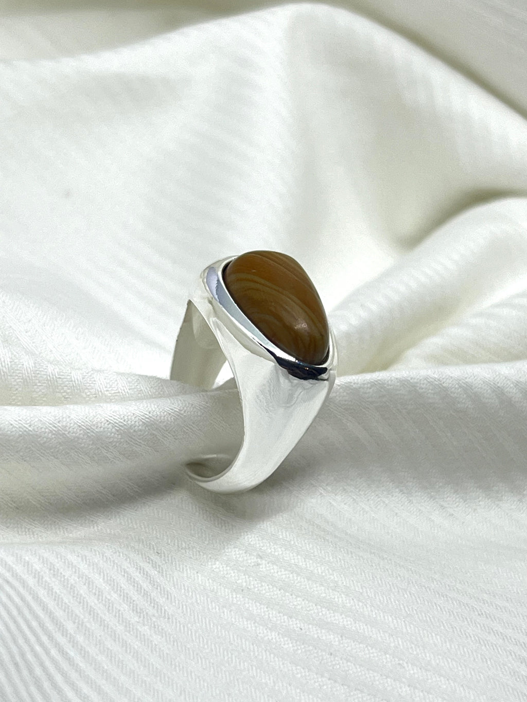 CORINNA SILVER STONE RING