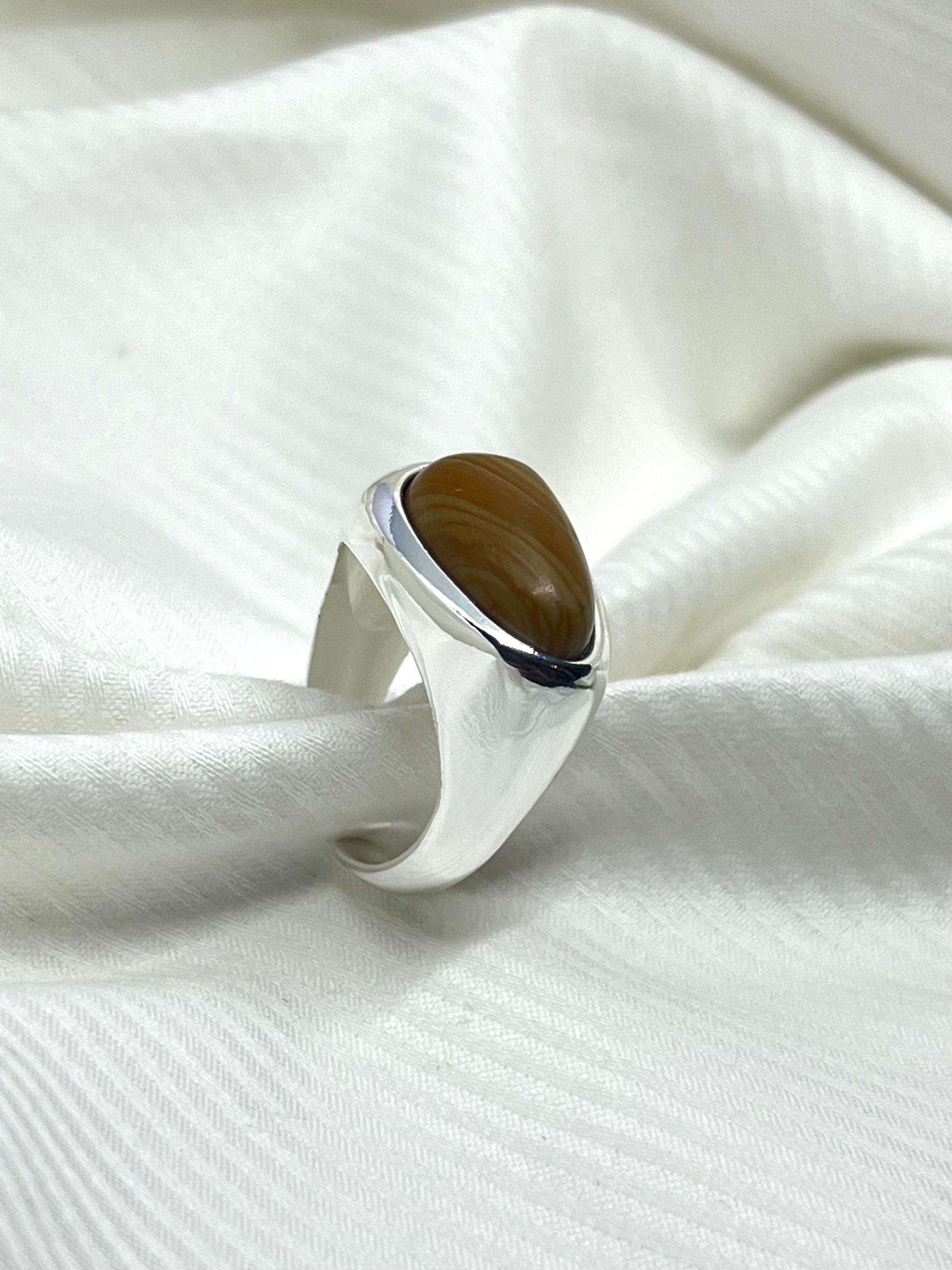 CORINNA SILVER STONE RING