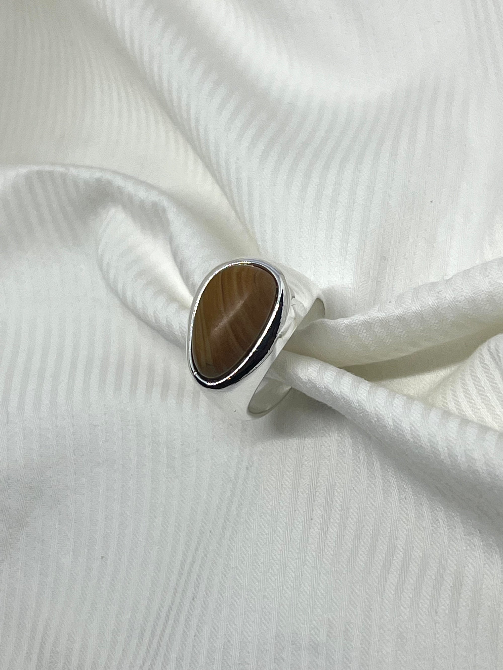 CORINNA SILVER STONE RING