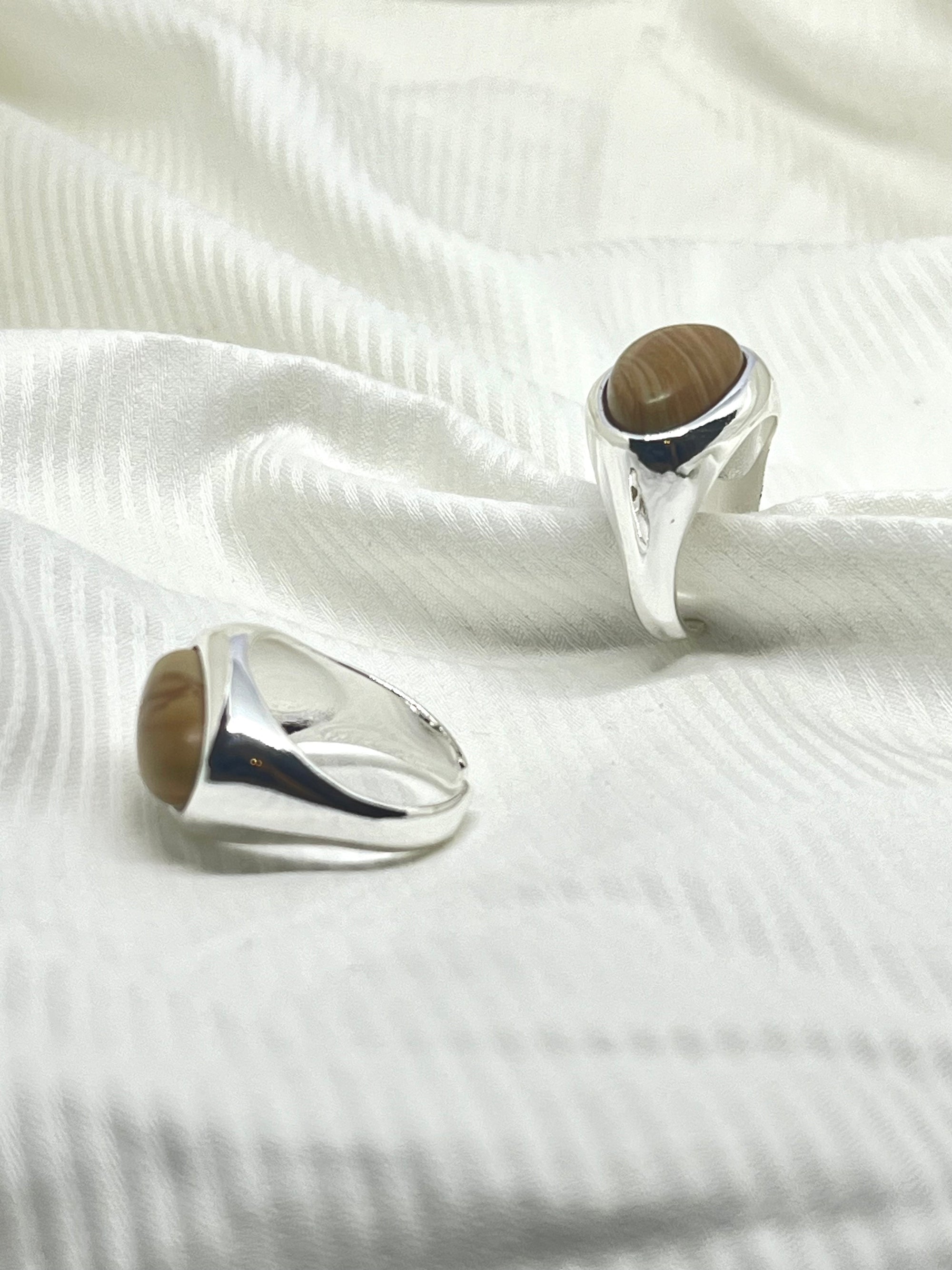 CORINNA SILVER STONE RING