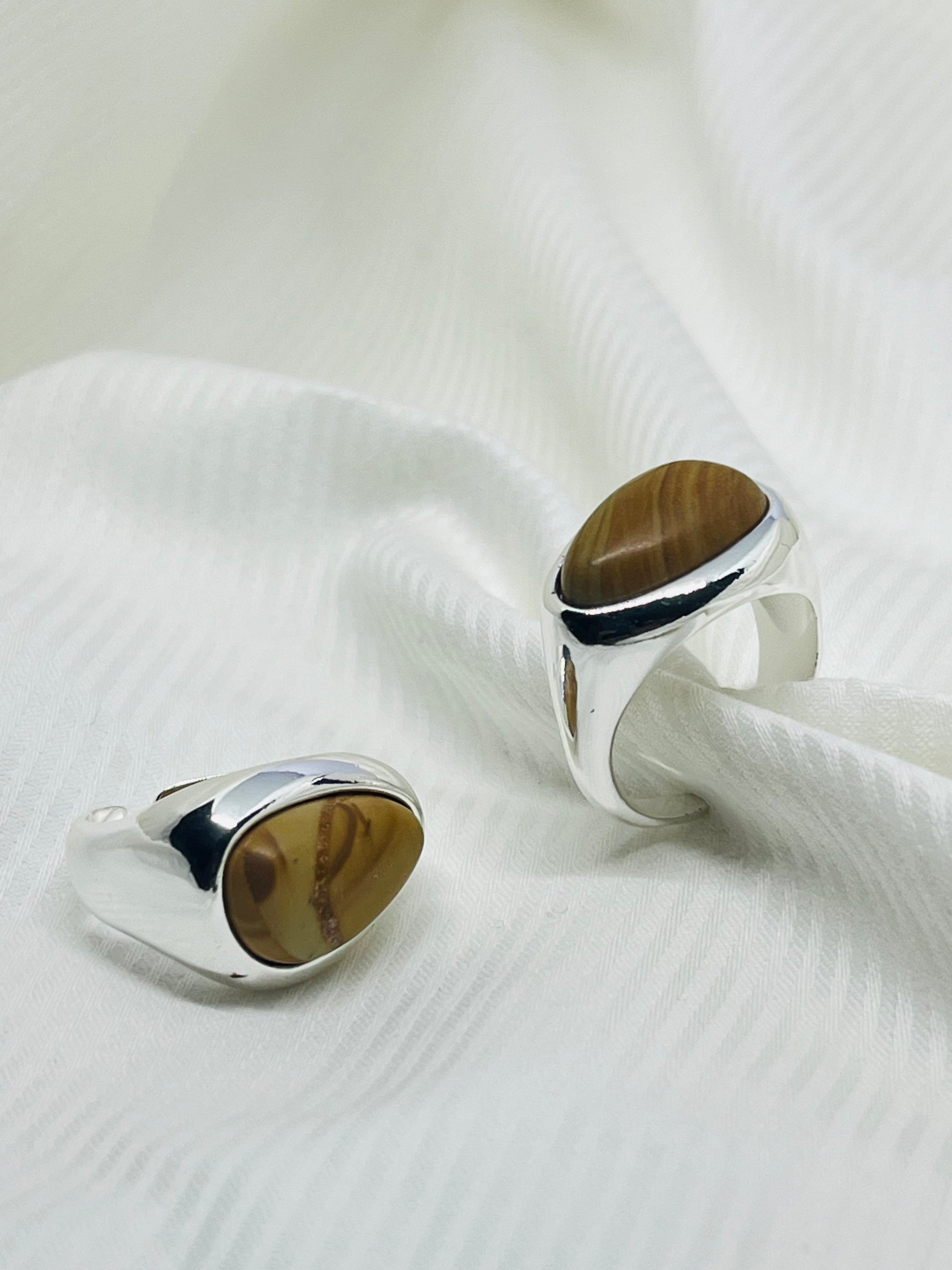 CORINNA SILVER STONE RING