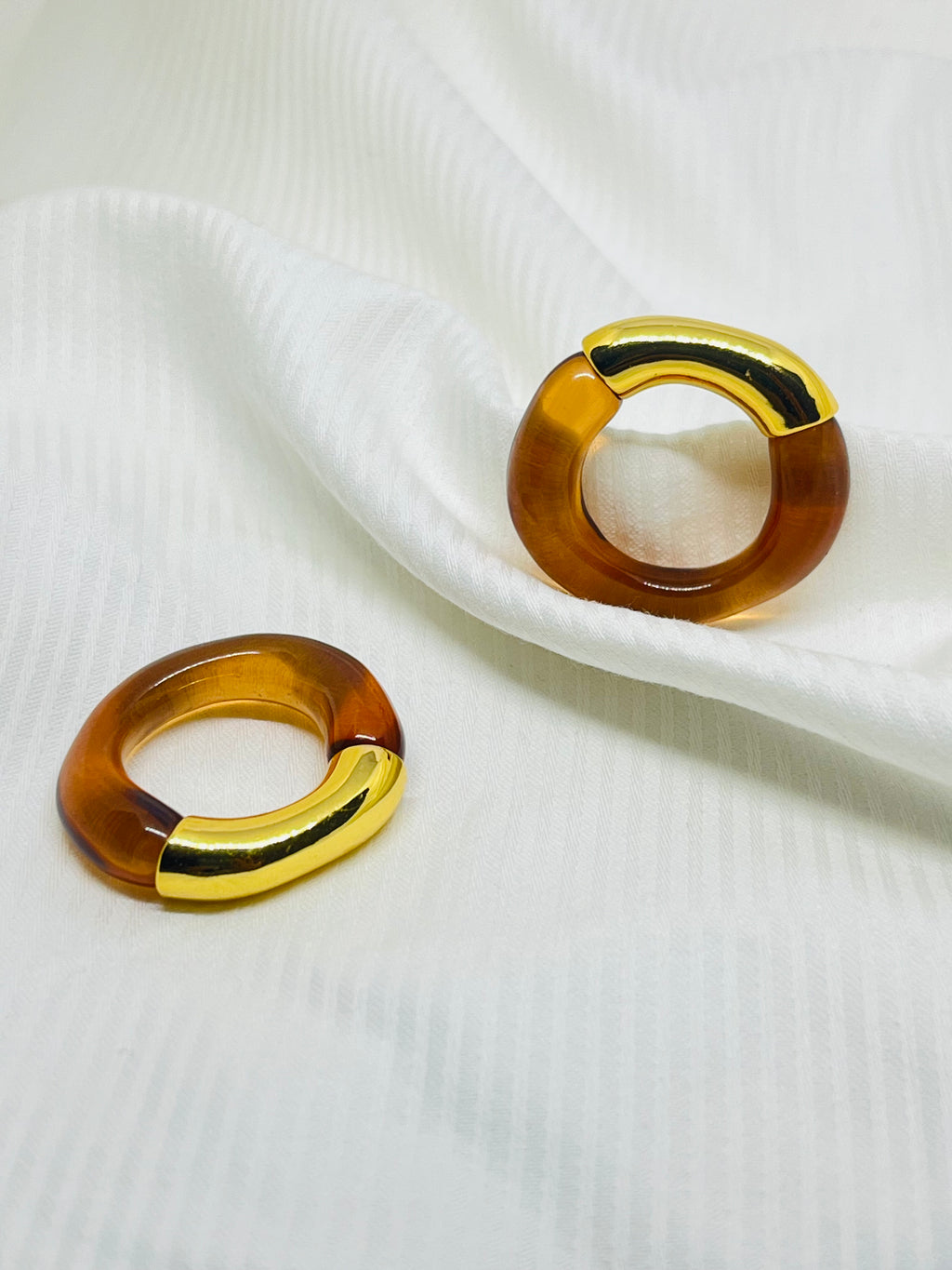 CARISSA GOLD BROWN RING