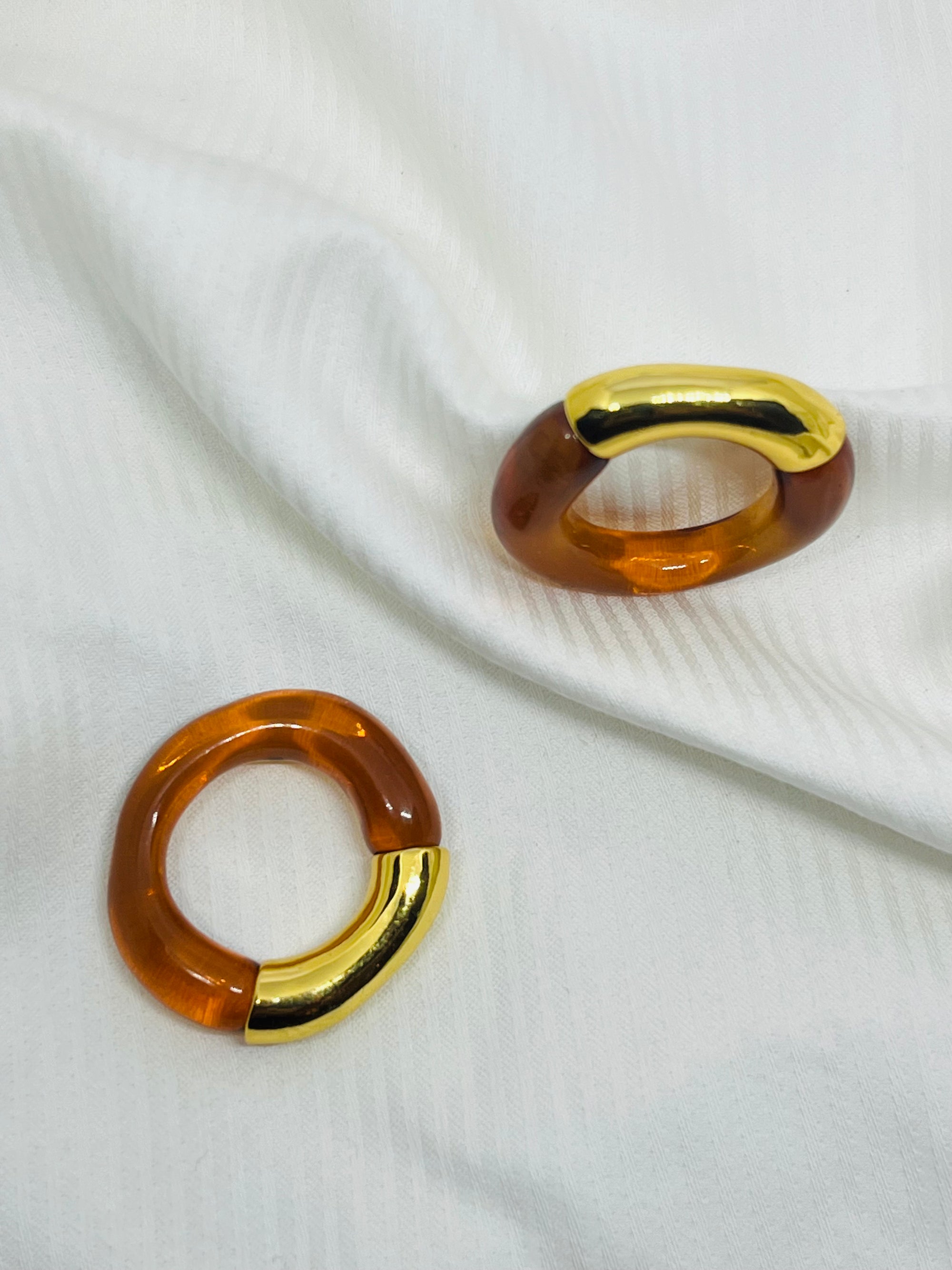 CARISSA GOLD BROWN RING