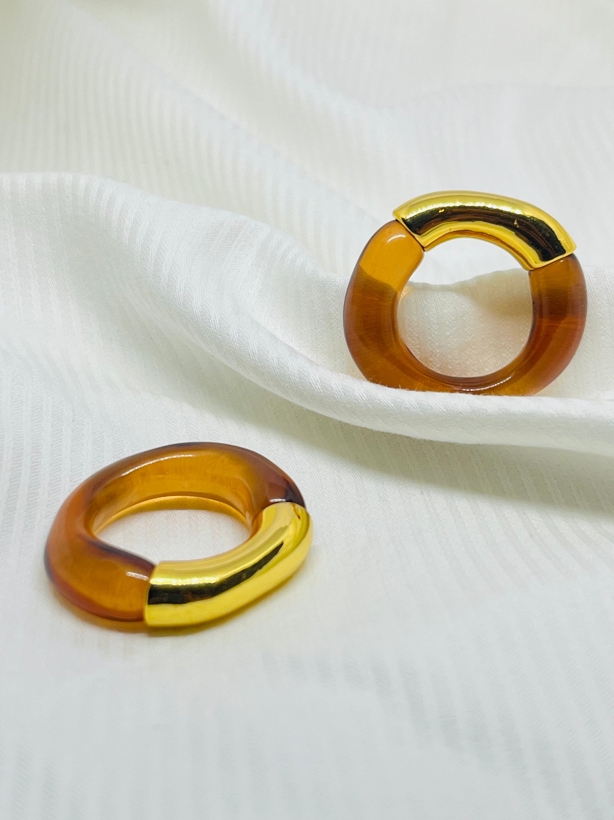 CARISSA GOLD BROWN RING