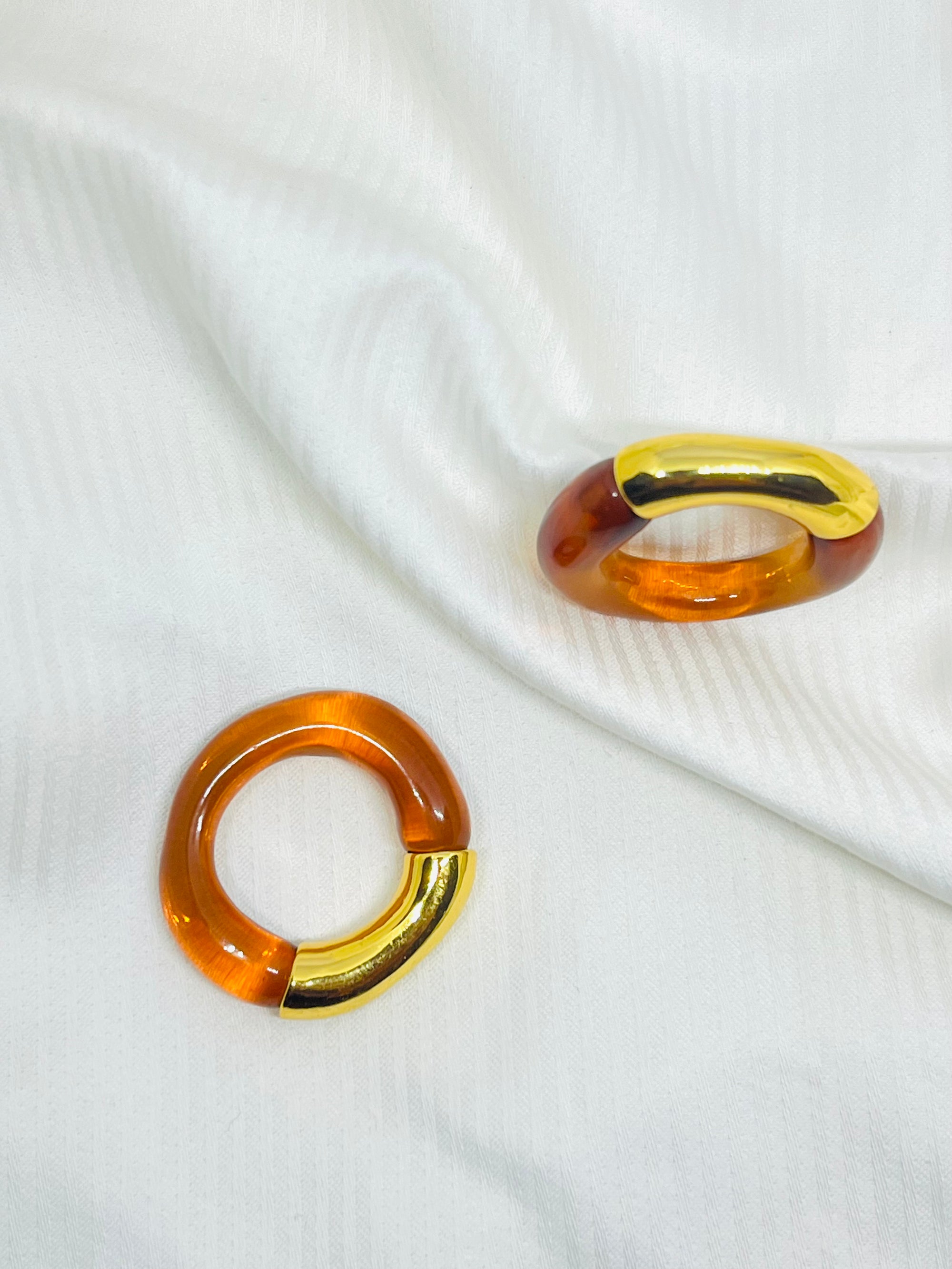 CARISSA GOLD BROWN RING