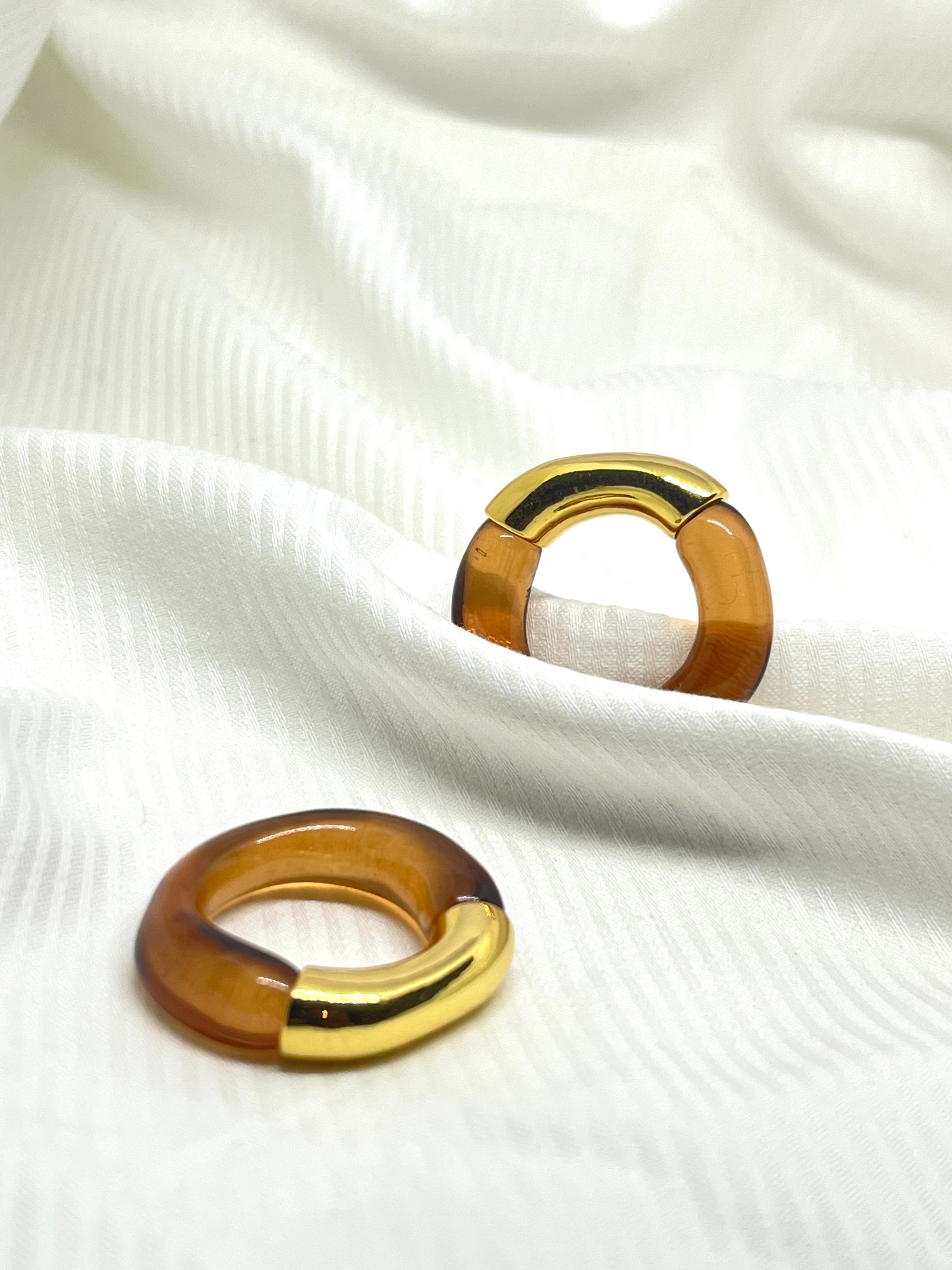 CARISSA GOLD BROWN RING