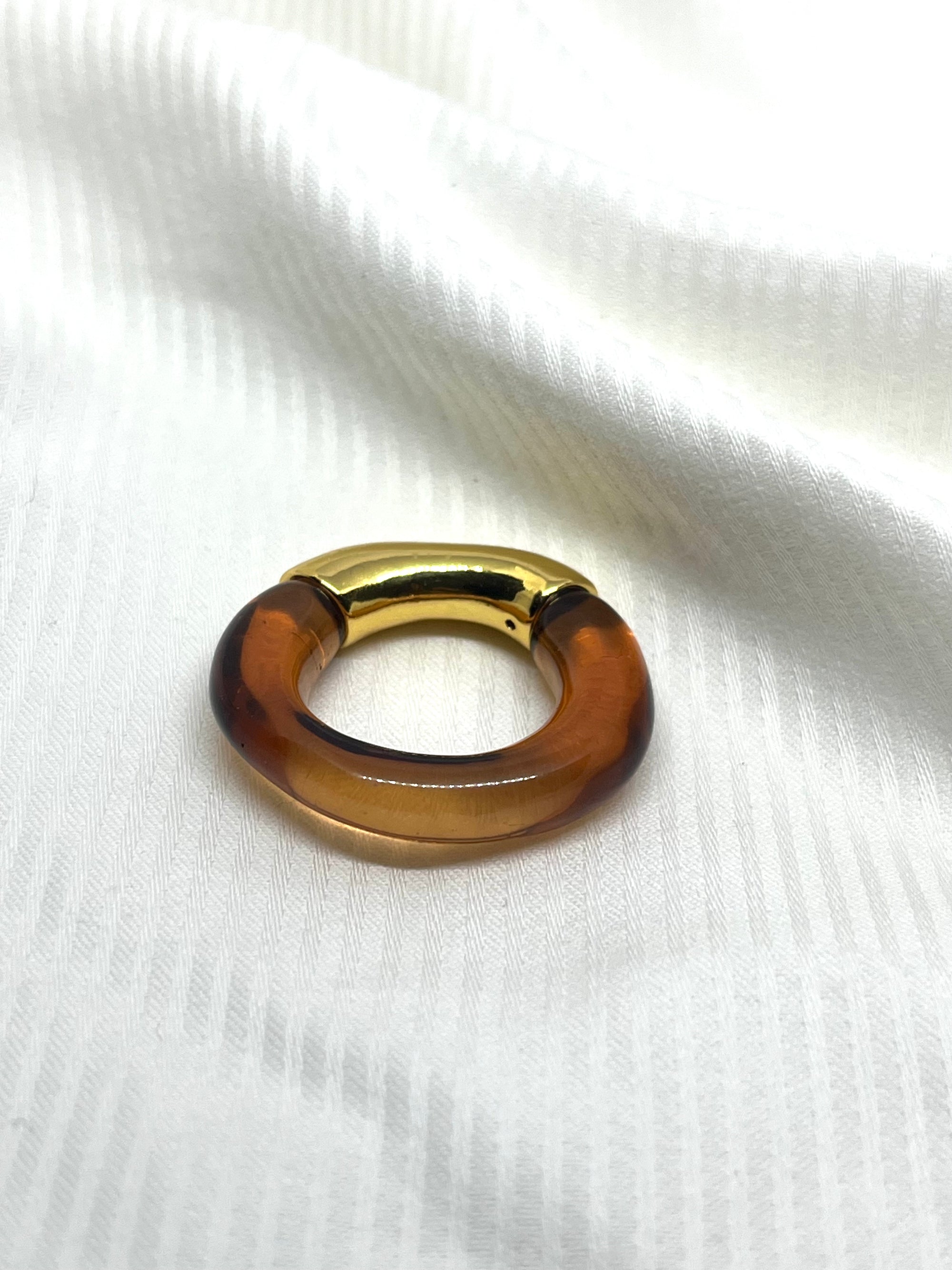 CARISSA GOLD BROWN RING