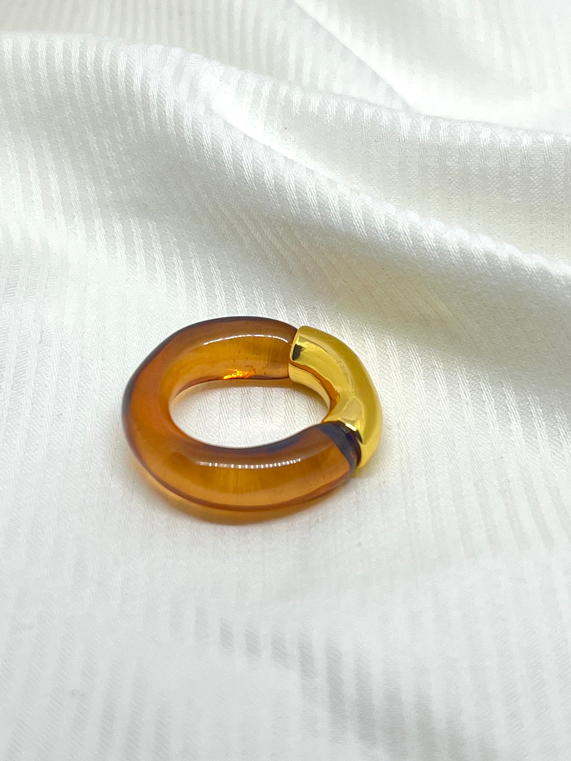 CARISSA GOLD BROWN RING