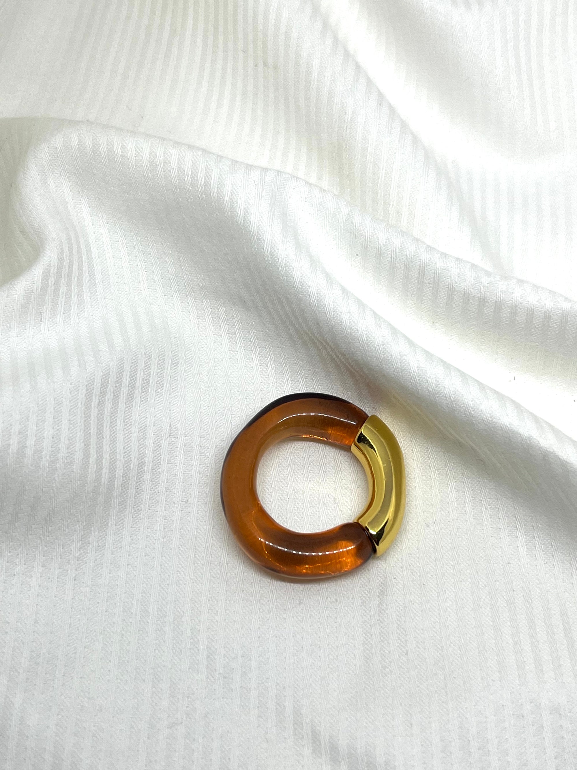 CARISSA GOLD BROWN RING
