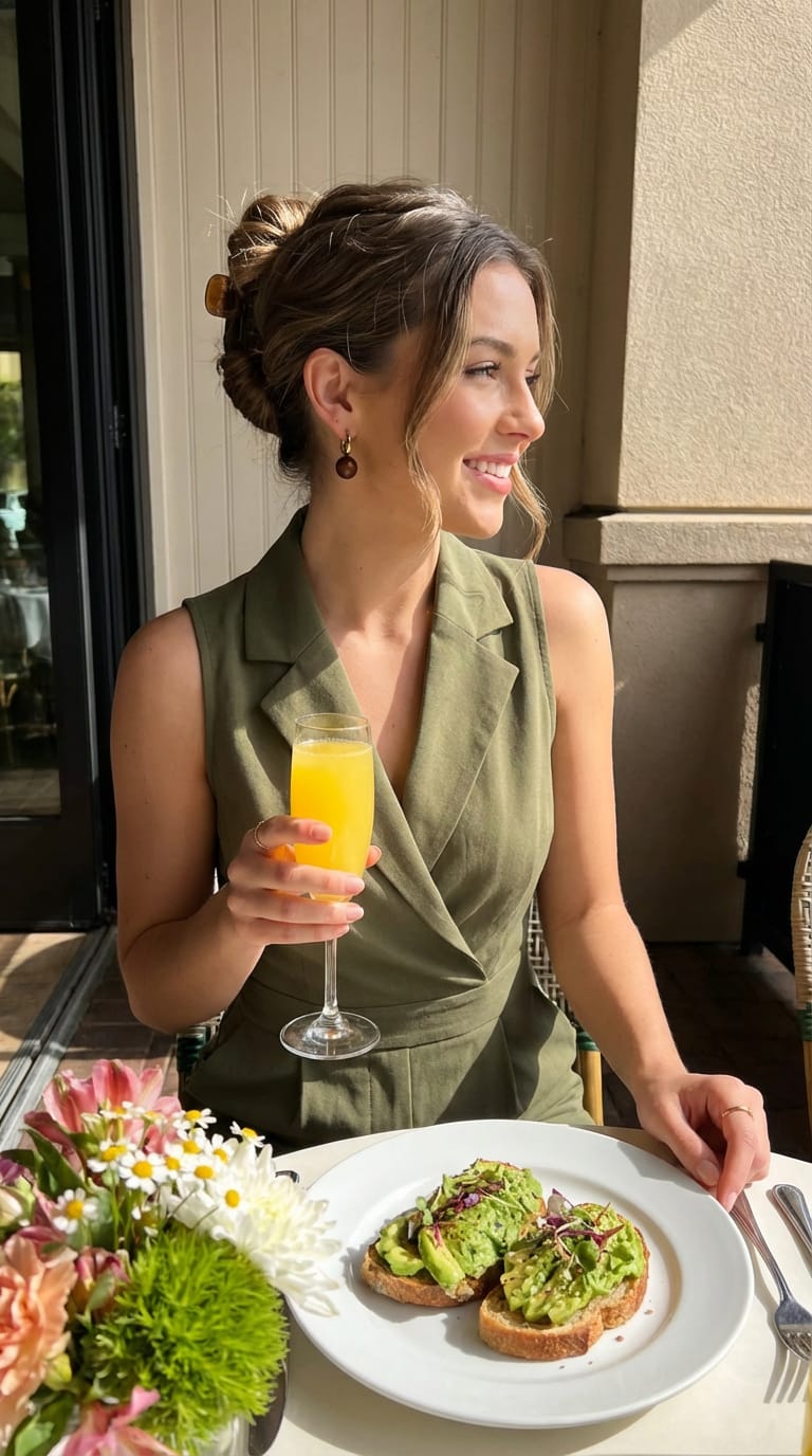 ELENI WOOD & GOLD HOOPS